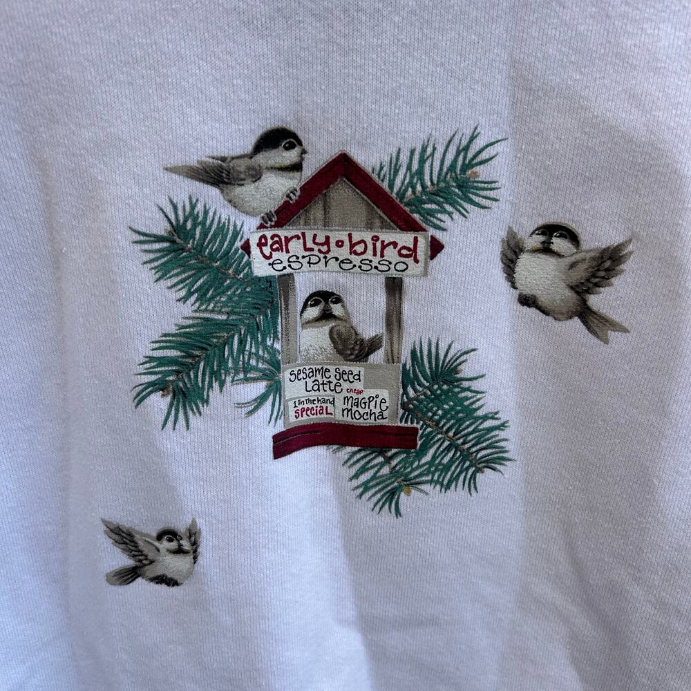 Vtg Morning Sun Birdhouse Cute Sweatshirt Size Medium - Picture 5 of 5
